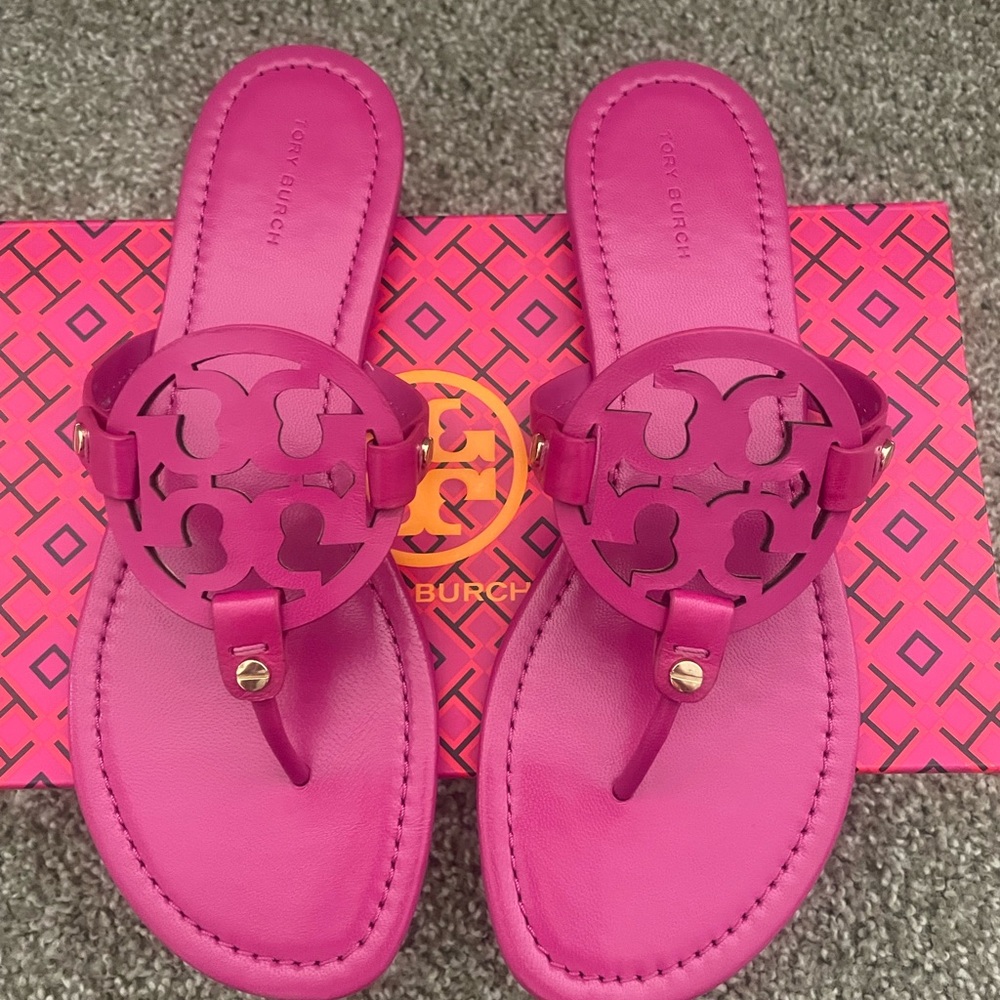 Tory Burch Fuchsia Pink Miller Sandals